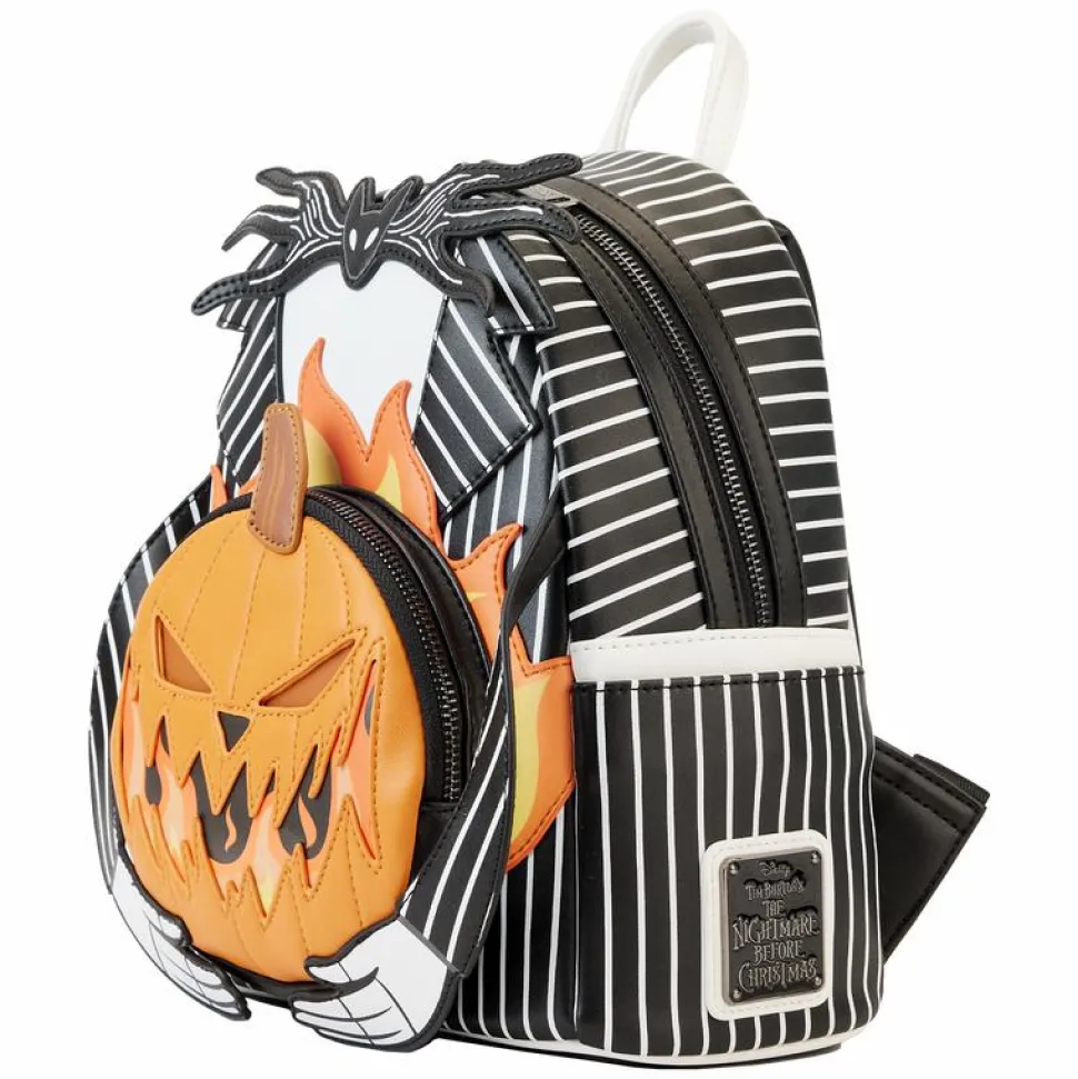 The Nightmare Before Christmas - Pumpkin Head Jack Glow in the Dark 10" Faux Leather Mini Backpack