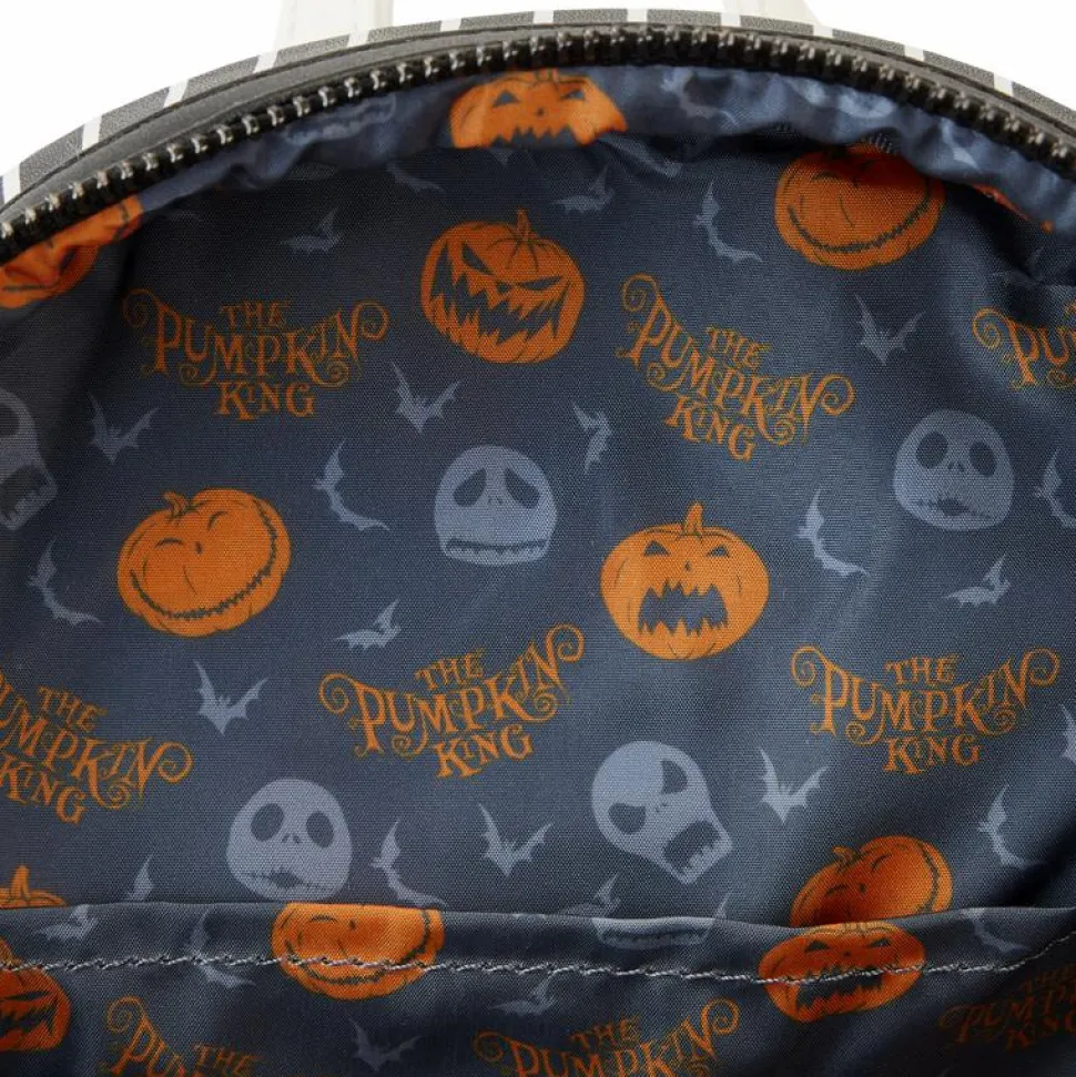 The Nightmare Before Christmas - Pumpkin Head Jack Glow in the Dark 10" Faux Leather Mini Backpack