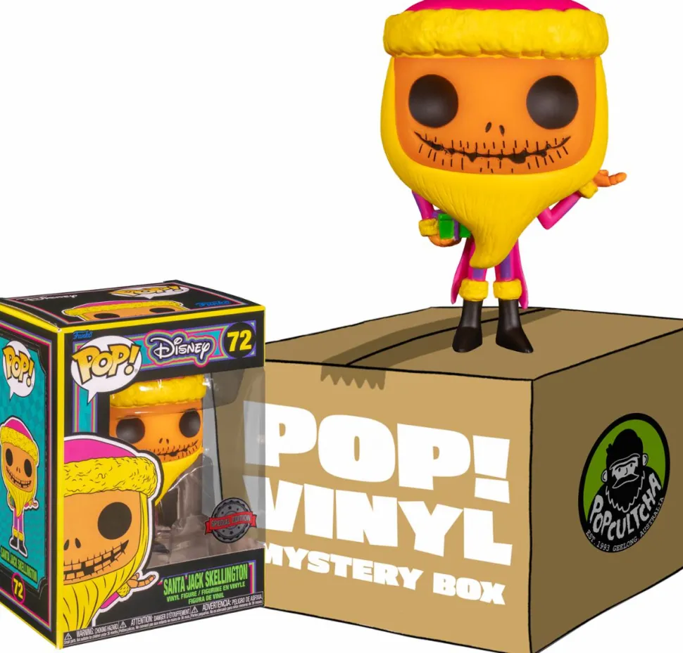 The Nightmare Before Christmas - Santa Jack Skellington Blacklight Mystery Box (includes Jack & 3 Mystery Exclusive Pop! Vinyl Figures)