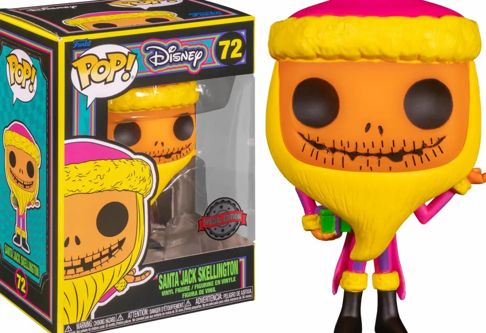 The Nightmare Before Christmas - Santa Jack Skellington Blacklight Mystery Box (includes Jack & 3 Mystery Exclusive Pop! Vinyl Figures)
