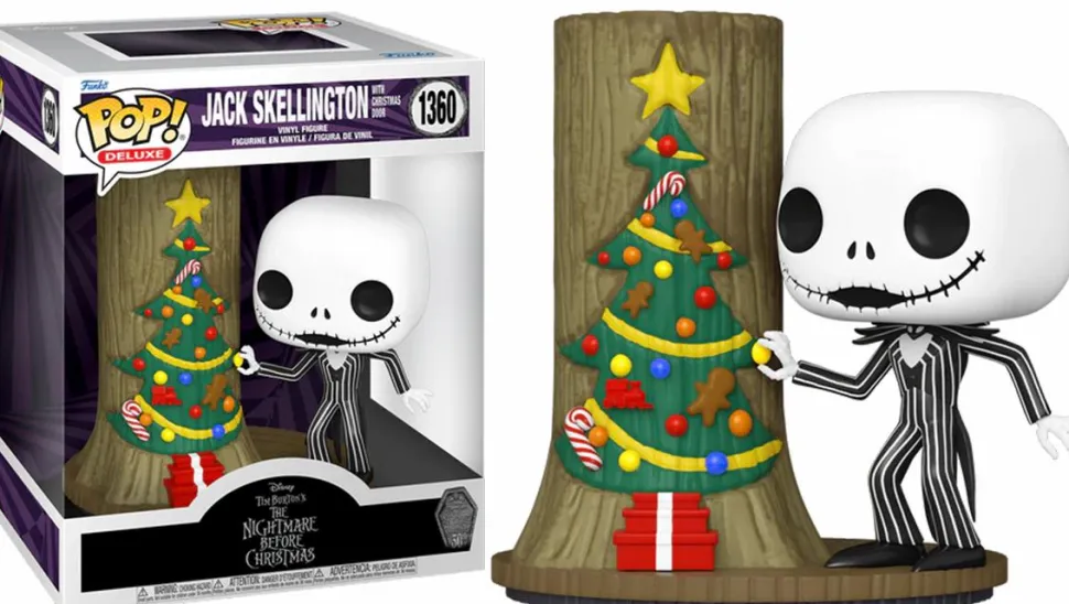 The Nightmare Before Christmas 30th Anniversary - Jack Skellington with Christmas Door Deluxe Pop! Vinyl Figure