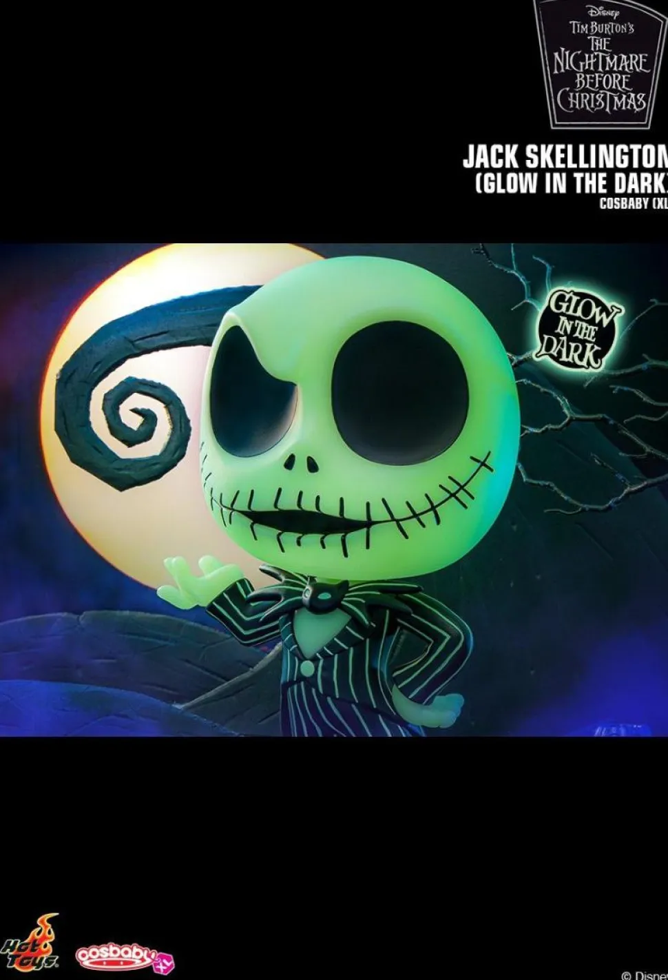 The Nightmare Before Christmas - Jack Skellington Glow-in-the-Dark Cosbaby (XL) Hot Toys Figure