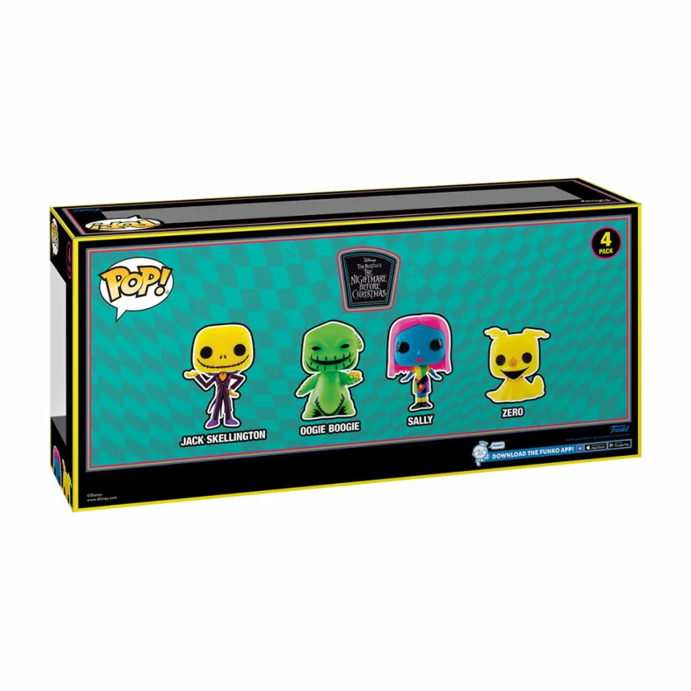 The Nightmare Before Christmas - Jack, Oogie Boogie, Sally & Zero Blacklight Pop! Vinyl Figure 4-Pack