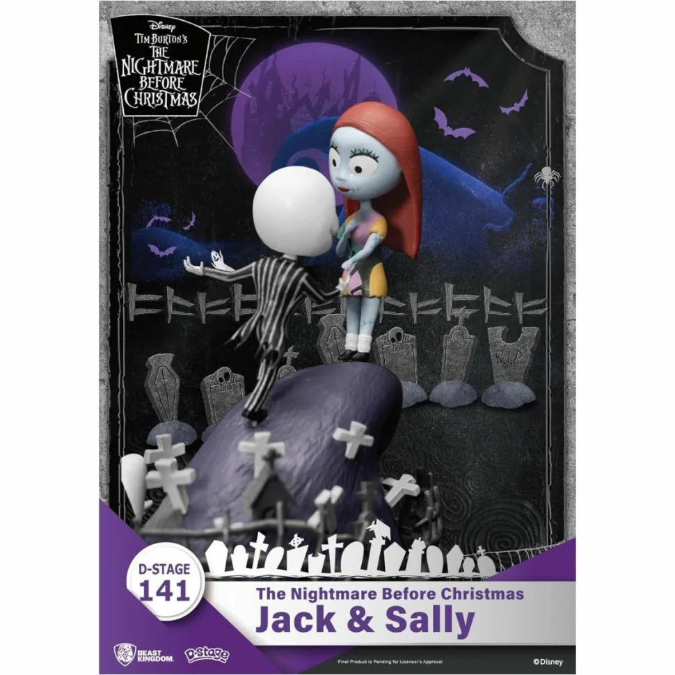 The Nightmare Before Christmas - Jack & Sally D-Stage 6" PVC Diorama Statue