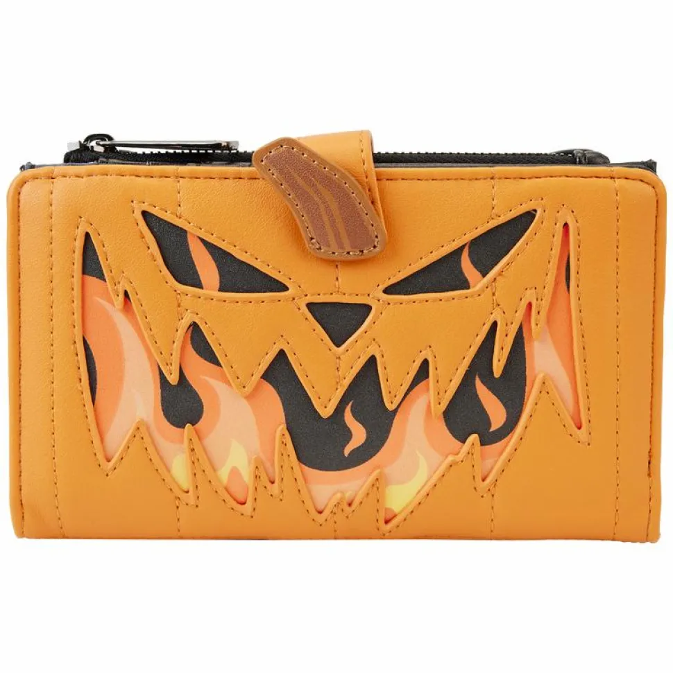 The Nightmare Before Christmas - Pumpkin Head Jack Glow in the Dark 4" Faux Leather Zip-Around Wallet