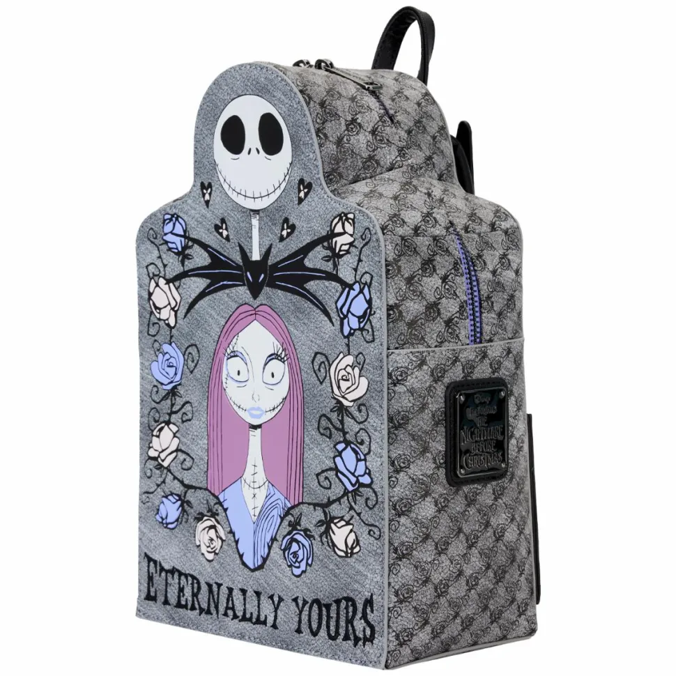The Nightmare Before Christmas - Jack & Sally Eternally Yours Tombstone 11" Faux Leather Mini Backpack