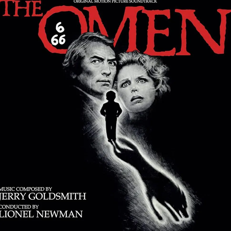 The Omen - Original Motion Picture Soundtrack by Jerry Goldsmith LP Vinyl Record (Blood Red with Black Splatter Coloured Vinyl)