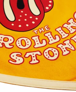 The Rolling Stones - Tongue and Lips Gold Wool Felt Camp Flag (18" x 24")