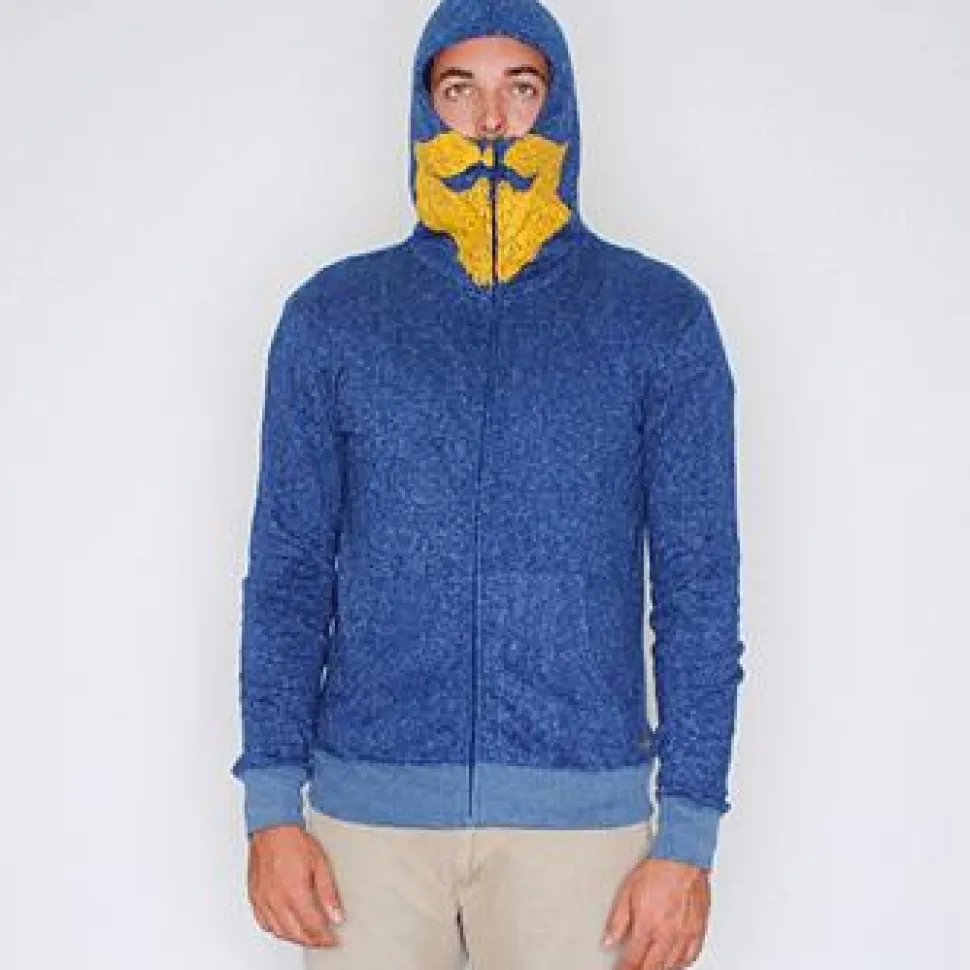 Toddland - Magnus Bearded Hoodie Blue Fleece