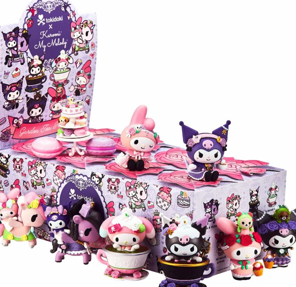 Tokidoki x Kuromi & My Melody - Garden Tea Party Blind Box Vinyl Figure (Display of 8)