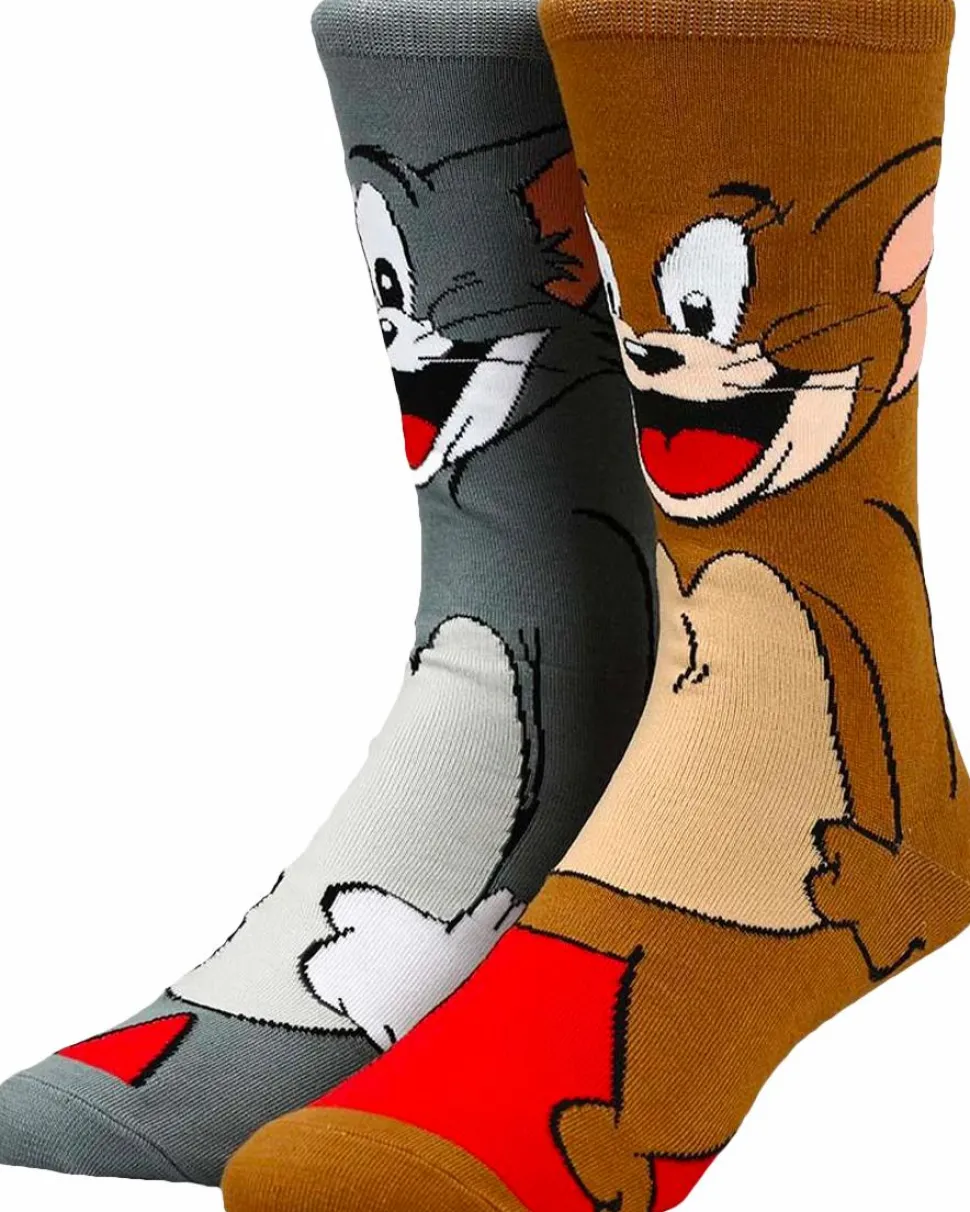Tom and Jerry - Tom and Jerry 360 Character Men’s Crew Socks (One Size)