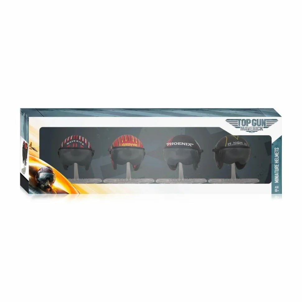 Top Gun: Maverick - Maverick, Rooster, Phoenix, and Hangman Helmets 2" PVC Prop Replica 4-Pack