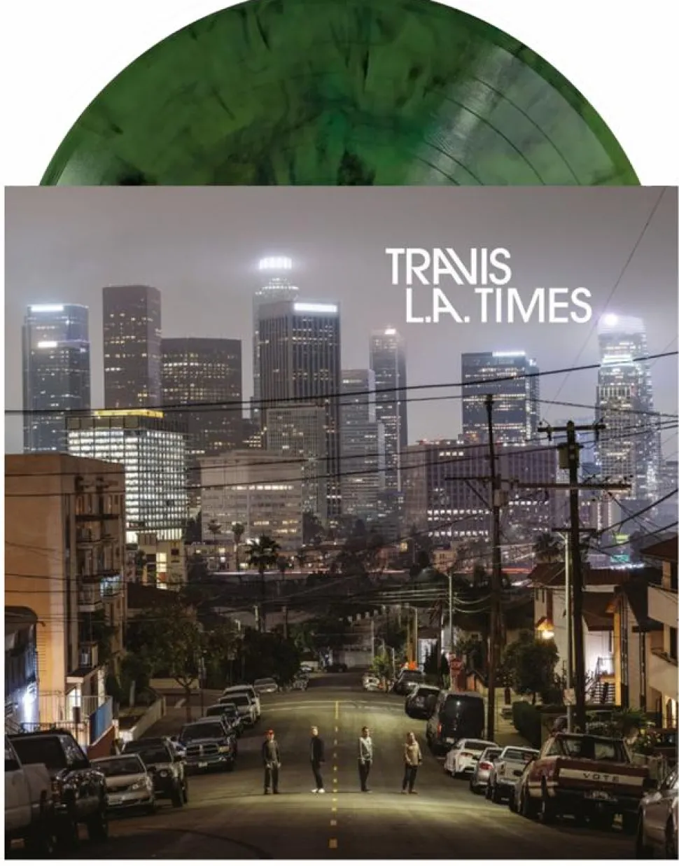 Travis - L.A. Times LP Vinyl Record (Indie Exclusive Green Marble Ashtray Coloured Vinyl)