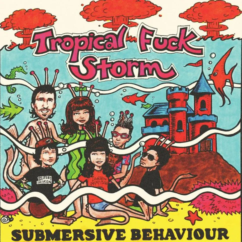 Tropical Fuck Storm - Submersive Behaviour LP Vinyl Record (Clear + Blue 2000 Flushies Vinyl)