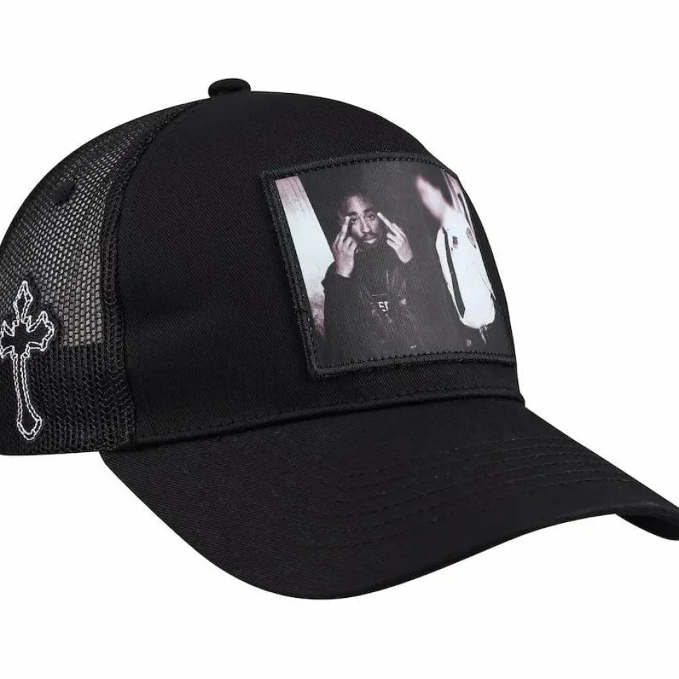 Tupac - Tupac x Primitive Icon Black Trucker Hat (One Size)