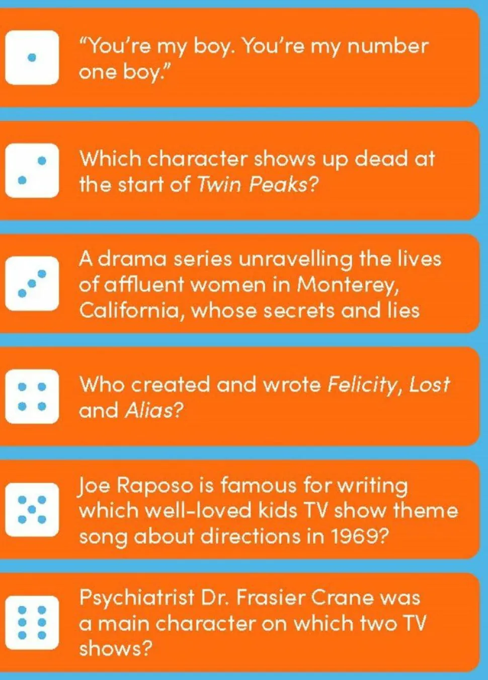 TV Buff - Trivia Card Game