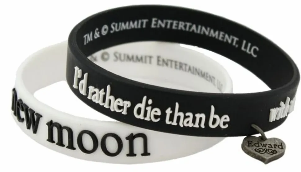 Twilight Saga: New Moon - Anyone But You Rubber Bracelet Set