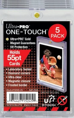 Ultra Pro - Clear 55pt Magnetic UV One-Touch Card Holder 5-Pack