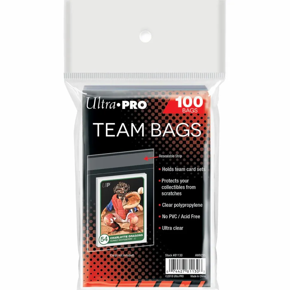 Ultra-Pro - Ultra Clear Resealable Team Card Bags (100 Count)