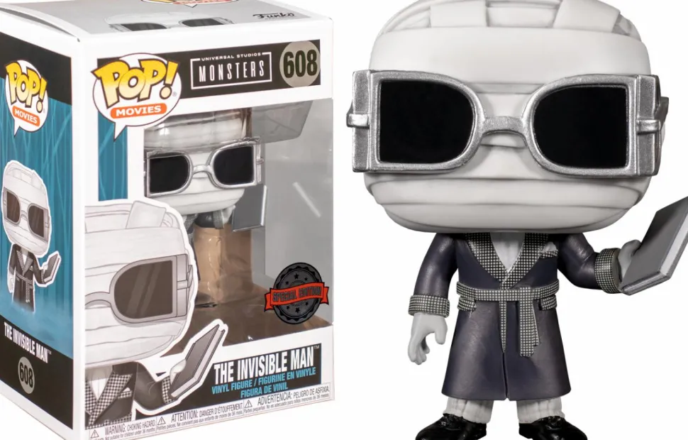 Universal Monsters - The Invisible Man Black & White Pop! Vinyl Figure (RS)