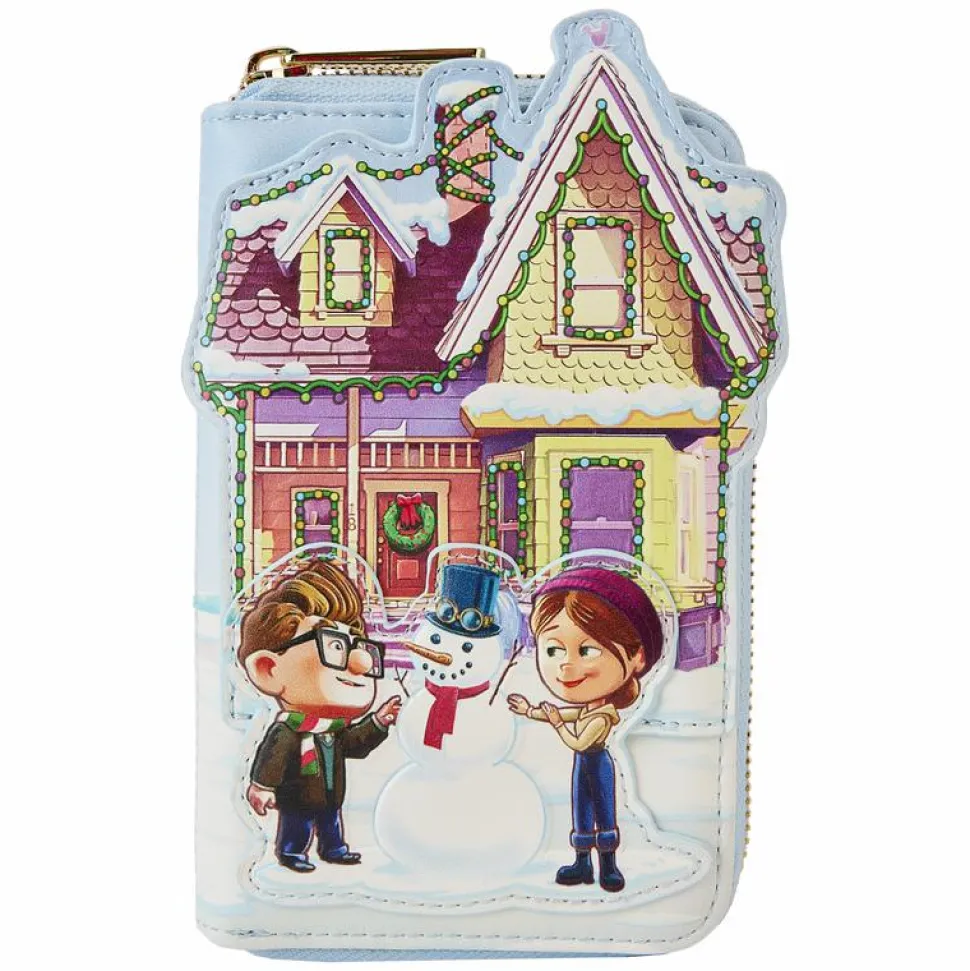 Up - House Holiday 4" Faux Leather Zip-Around Wallet