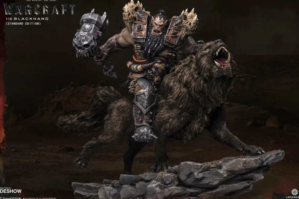 Warcraft - Blackhand Riding Wolf 10” Statue