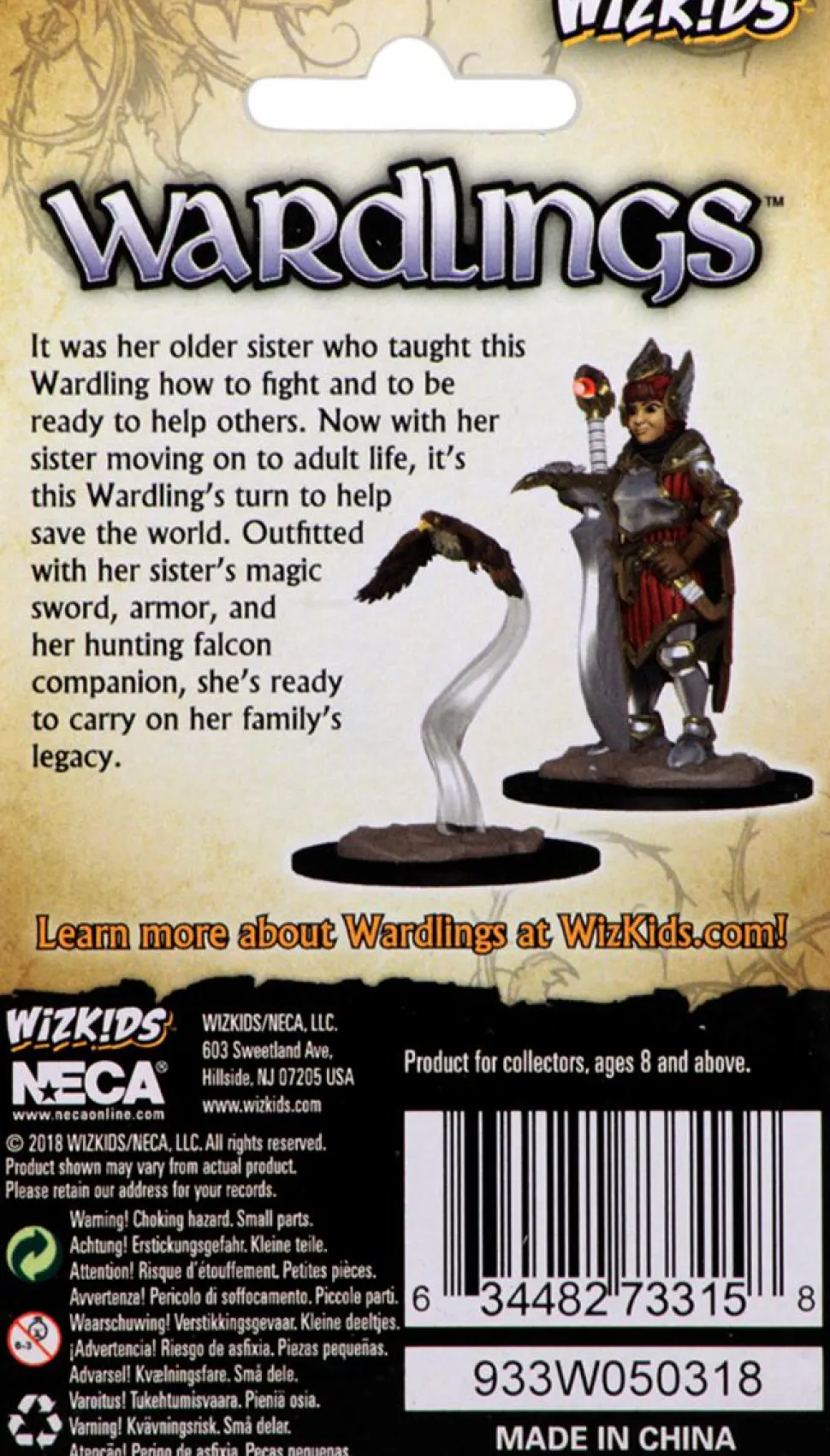 Wardlings - Girl Fighter & Hunting Falcon Pre-Painted Miniature Figure 2-Pack (Wave 2)