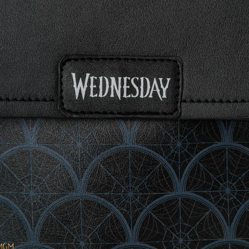 Wednesday (2022) - Black 11" Faux Leather Flap Backpack