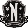 Wednesday (2022) - Nevermore School Black & White Logo Patch