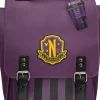 Wednesday (2022) - Purple Nevermore Academy 12" Faux Leather Backpack