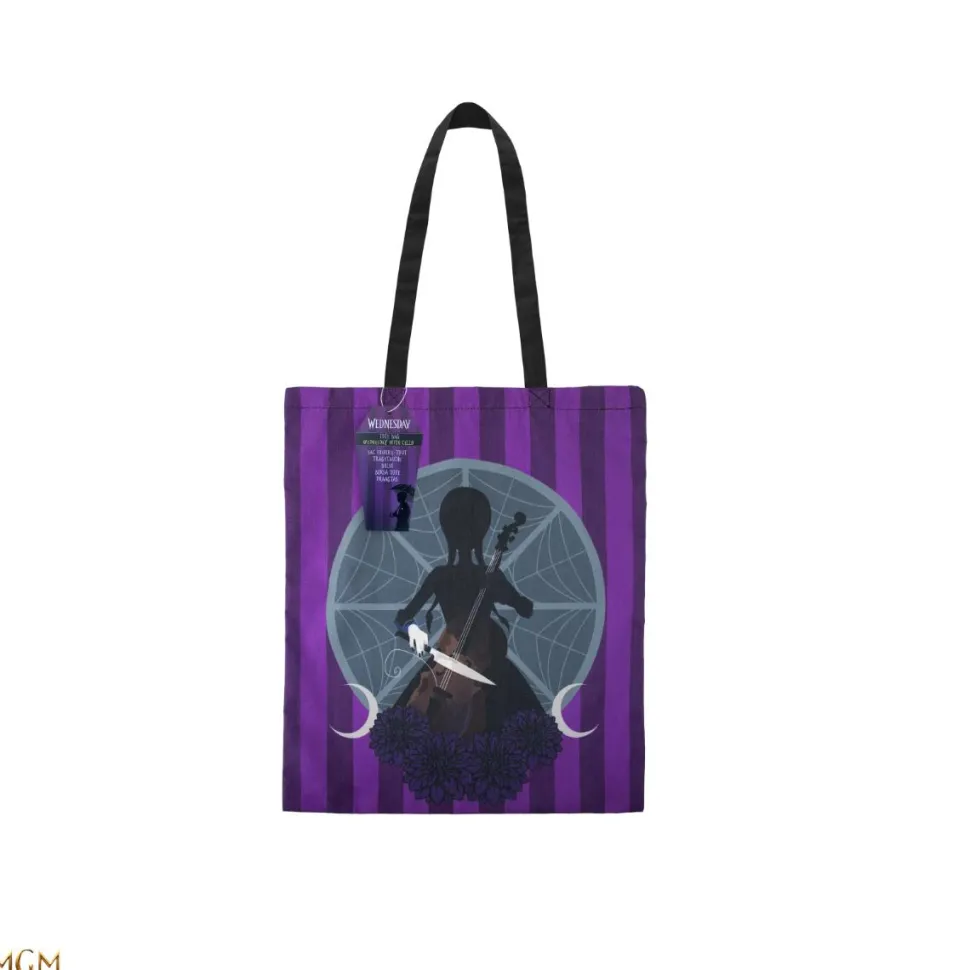 Wednesday (2022) - Wednesday with Cello 16" Tote Bag