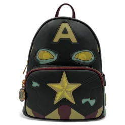 What If…? - Zombie Captain America Cosplay Glow in the Dark 10” Faux Leather Mini Backpack