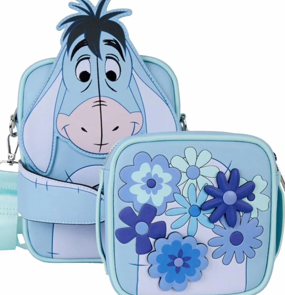 Winnie the Pooh - Floral Eeyore Cosplay 8" Faux Leather Crossbuddies Crossbody Bag
