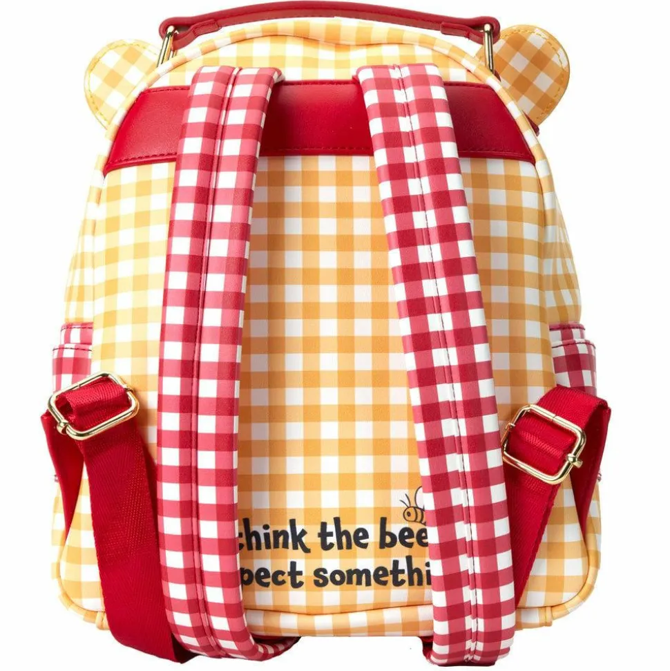 Winnie the Pooh - Gingham 10” Faux Leather Mini Backpack