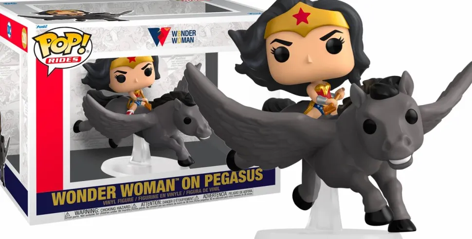 Wonder Woman - Wonder Woman with Pegasus 80th Anniversary Pop! Rides Vinyl Figure
