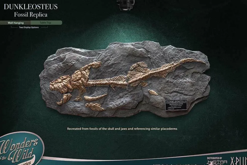 Wonders of the Wild - Dunkleosteus & Fossil Deluxe 16” Statue