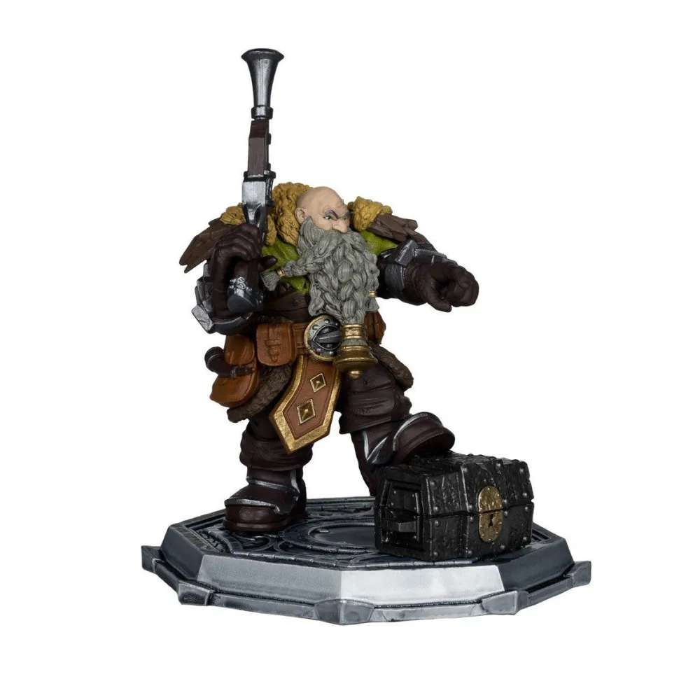 World of Warcraft - Dwarf Hunter Beast Master & Dwarf Hunter Marksman 1/12th Scale Posed PVC Figure
