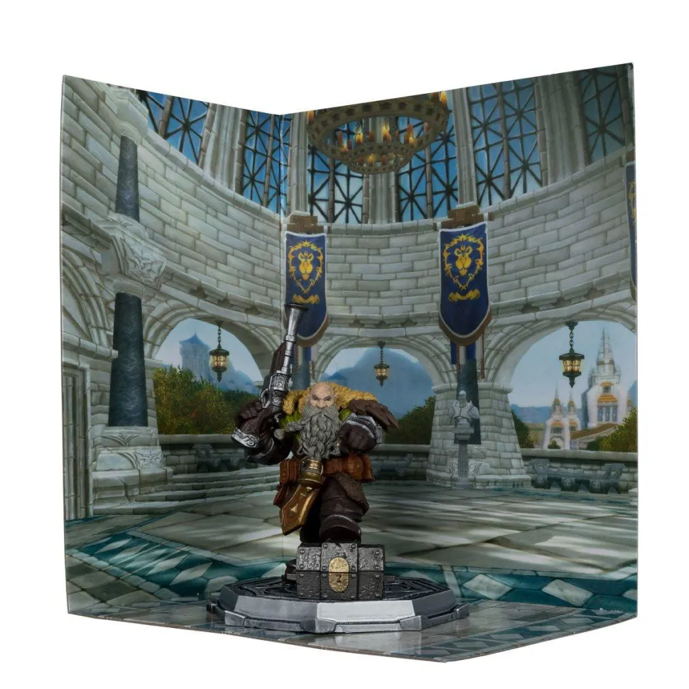 World of Warcraft - Dwarf Hunter Beast Master & Dwarf Hunter Marksman 1/12th Scale Posed PVC Figure