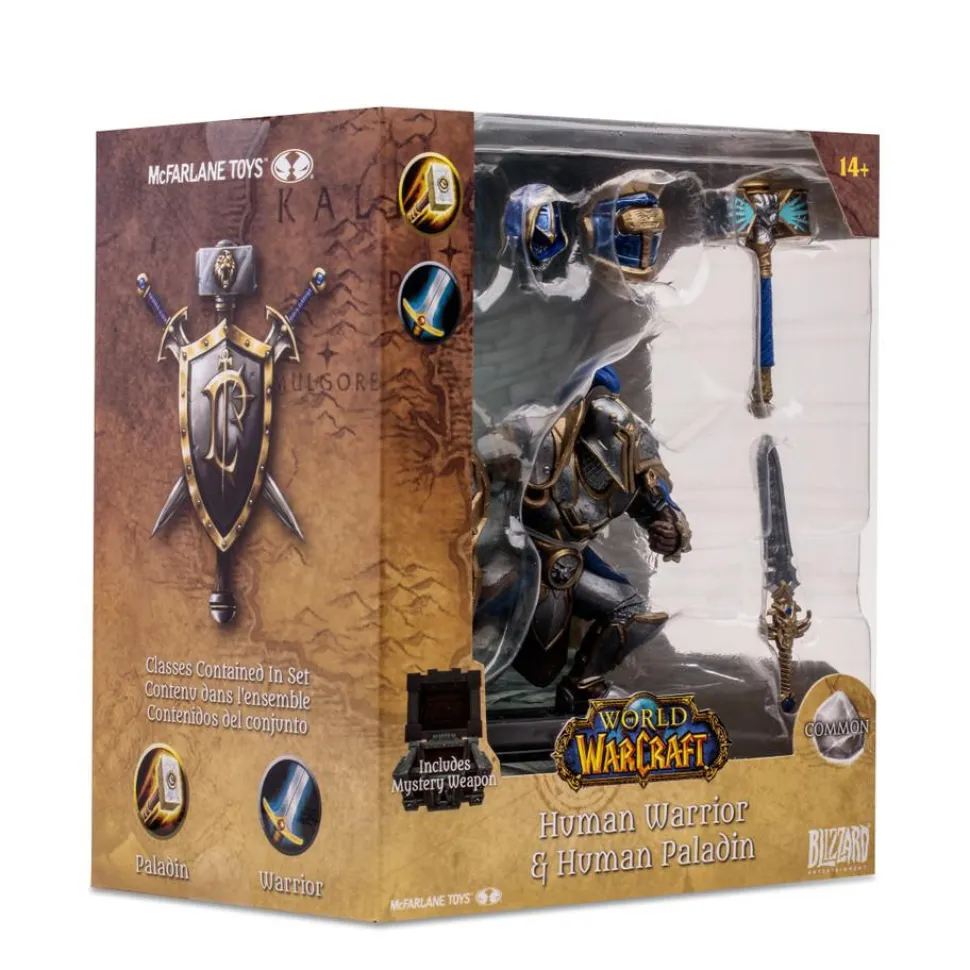 World of Warcraft - Human Warrior & Human Paladin (Common) 1/12th Scale Posed Figure