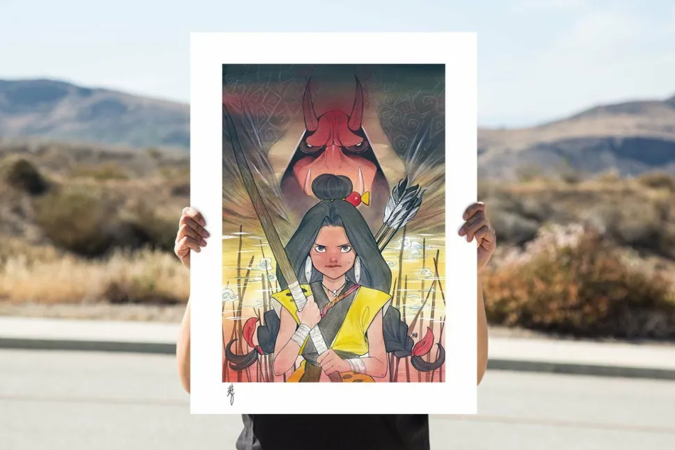 X-Men - Demon Days: Moonstar & Red Hulk Fine Art Print by Peach Momoko