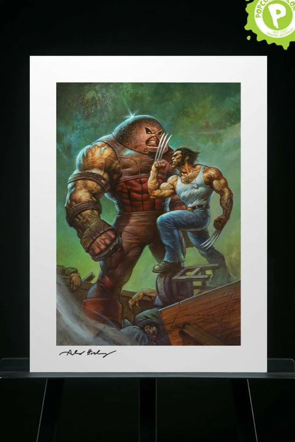 X-Men - Juggernaut vs. Wolverine Fine Art Print by Alex Horley
