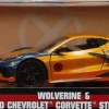 X-Men - Wolverine with 2020 Chevrolet Corvette Stingray 1/24th Scale Die-Cast Vehicle Replica